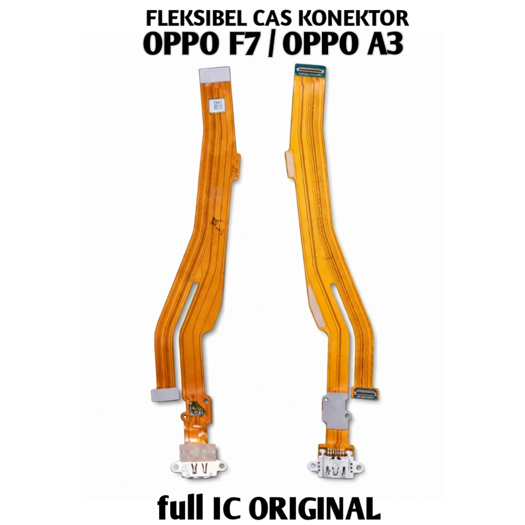 konektor cas oppo F7 / A3 original papan flexible pcb full ic charger board pengganti conektor mic g