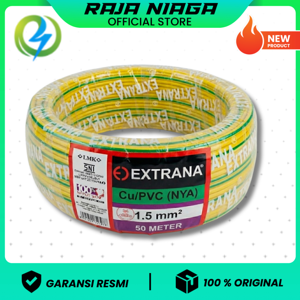 KABEL NYA 1.5 ETERNA KUNING 50 METER