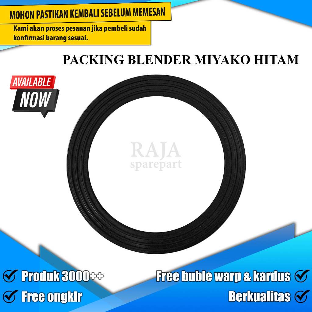 PMYH PACKING BLENDER / KARET RING / PACKING BLENDER MIYAKO HITAM