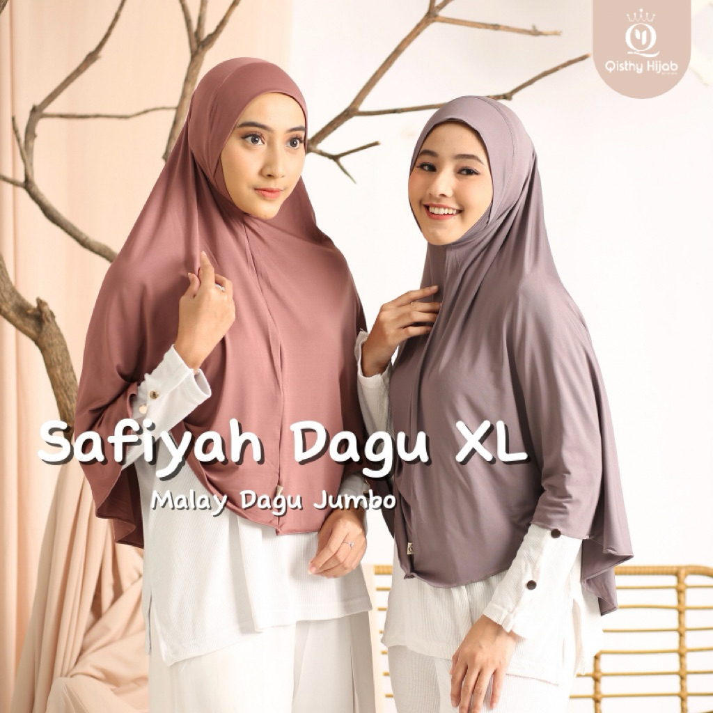Qisthy Hijab - SAFIYAH HIJAB DAGU Malay XL Jumbo Syar'i Qisthy hijab by Sahala
