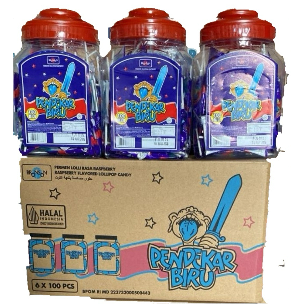 [ 1 KARTON ] PERMEN KAKI HOT KAKI / PERMEN HOT HOT PENDEKAR BIRU / PERMEN TOPLES / PERMEN KAKI BIRU 