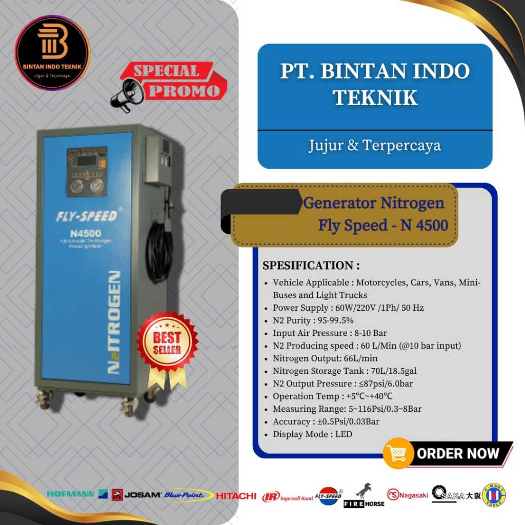 Generator Nitrogen Peralatan Bengkel Nitrogen Fly Speed - FS 4500