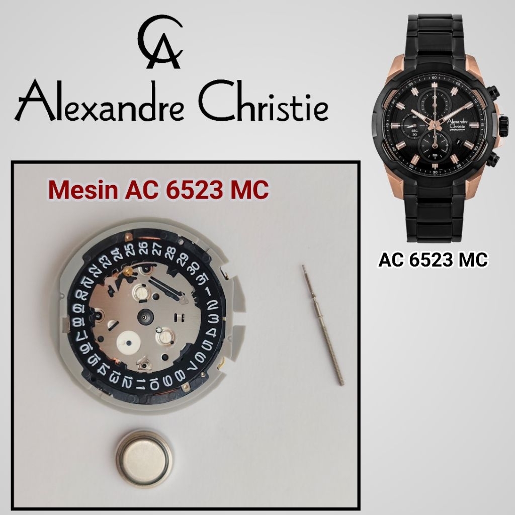 Mesin Jam Tangan Alexandre Christie AC 6523 MC
