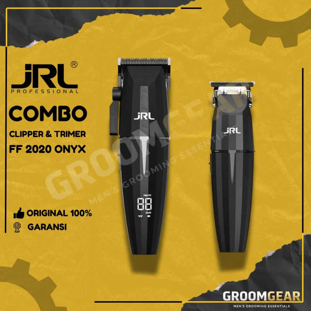 JRL Combo FF 2020 Clipper Trimmer Original Alat Cukur Rambut Barber JRL Professional Onyx
