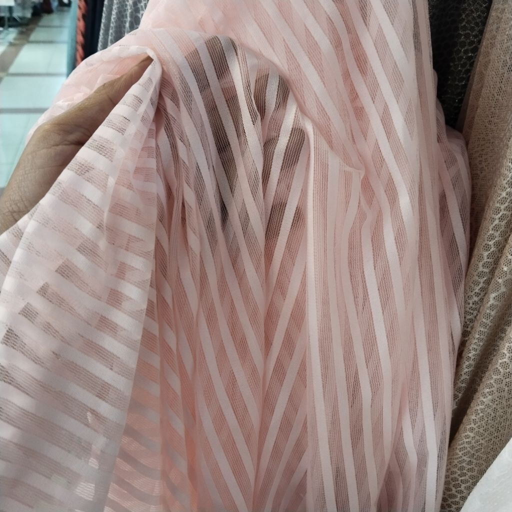 Kain tulle mest // bahan tile ros kain spandek / tile kaos kain salur