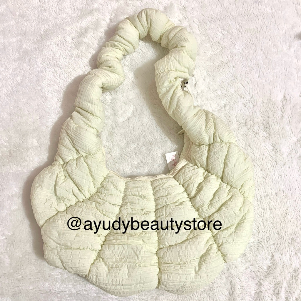TRND PUFFY SLING BAG SERUT | Sling Bag Serut Cantik, Bisa di Adjust