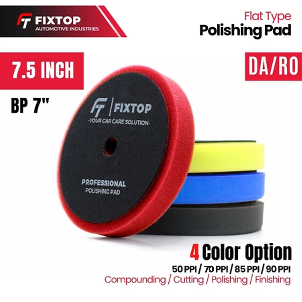 FIXTOP Busa Mesin Poles Mobil 7 Inch DA/RO Spon Foam Pad 7" Poles Dual Action Rotary Germany