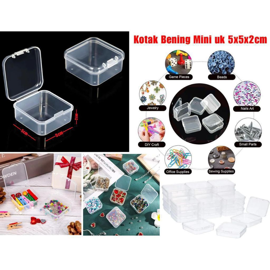 Kotak Mini Plastik Tempat Perhiasan _Tempat Kotk Obat jewery Box Wadah Plastik Indomart18