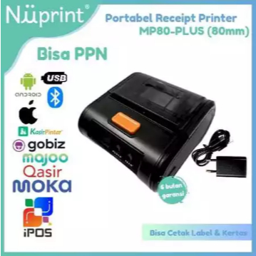 NUPRINT Printer Thermal Portable Battery 80mm Bluetooth Usb Printer