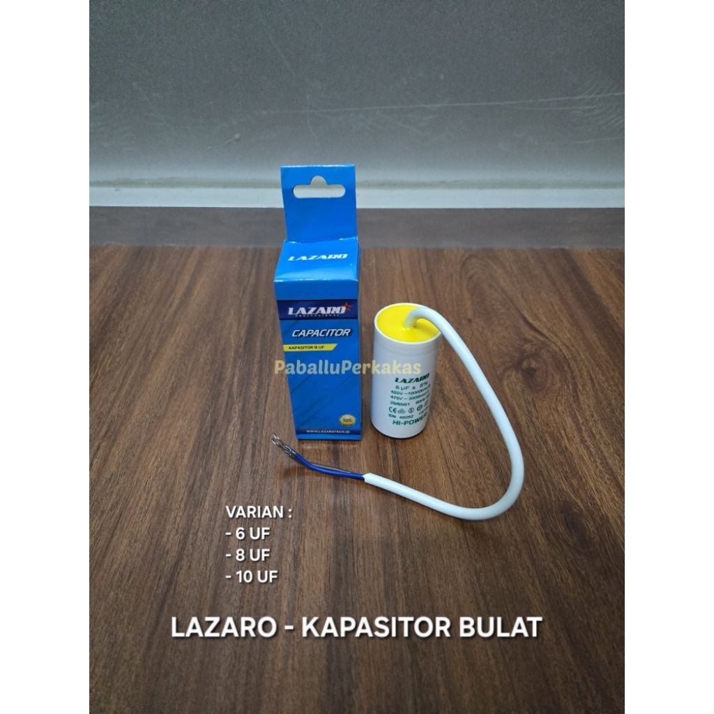 Lazaro Kapasitor Bulat 6UF 8UF 10UF / Capacitor Bulat 6 8 10 UF