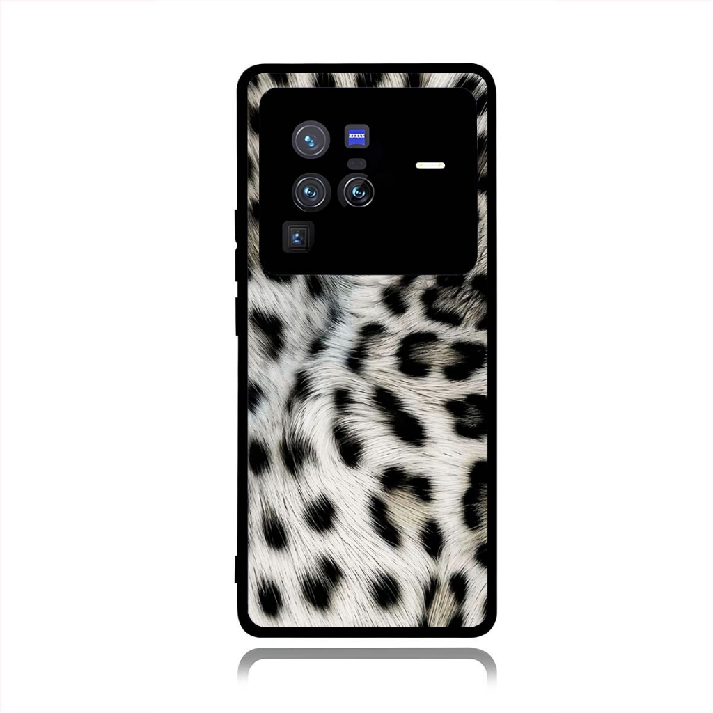 Case Vivo X200,X80, X70,X60,X50, V50, V40,V30,V29,V27 PRO LITE 4G 5G Custom Soft Leopard White