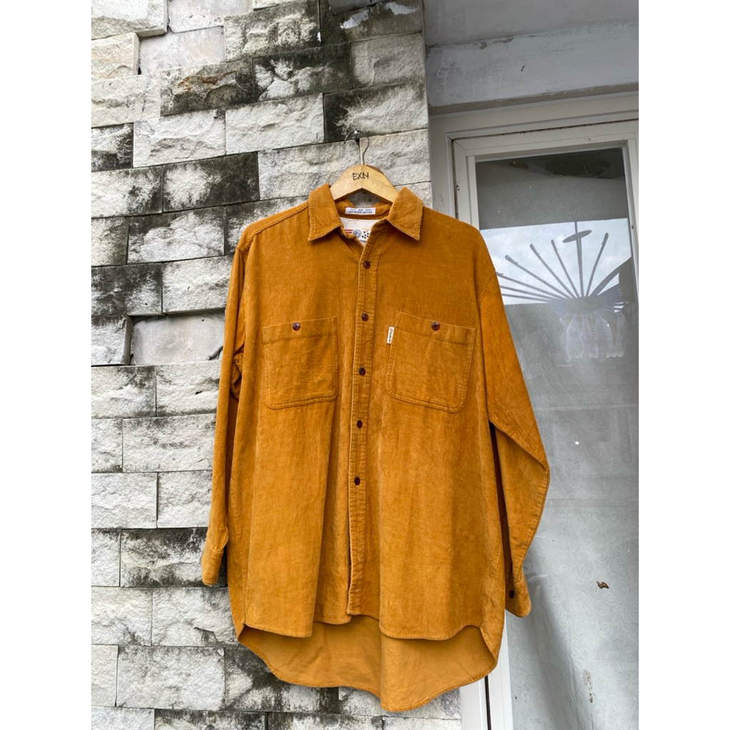 Kemeja Corduroy Outer Tebal Double Pocket