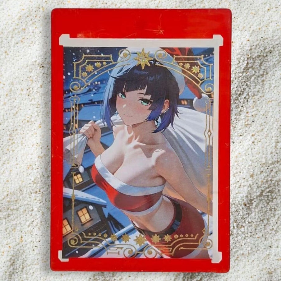 Kartu CCG Magnetic Case Genshin Impact Yelan Christmas