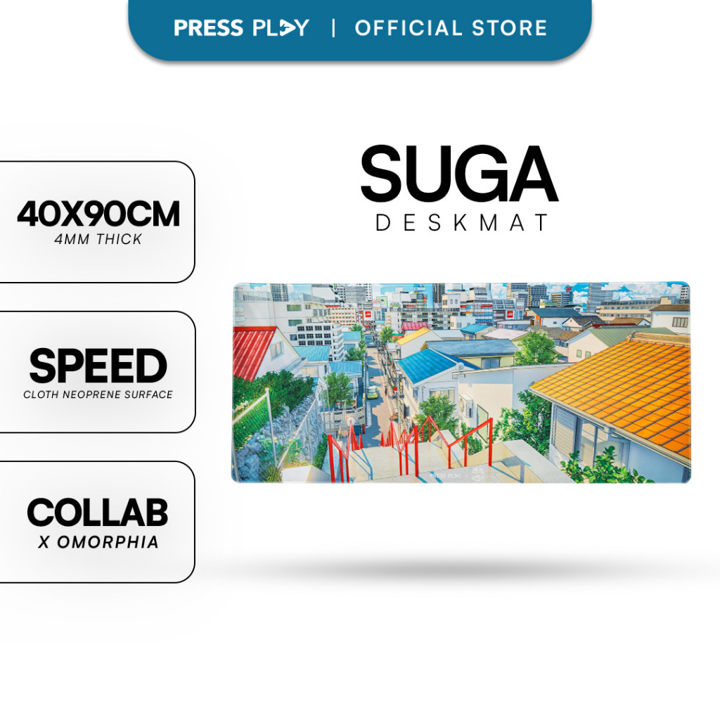 SUGA - Press Play x Omorphia SCENIC Series Gaming Mousepad Deskmat