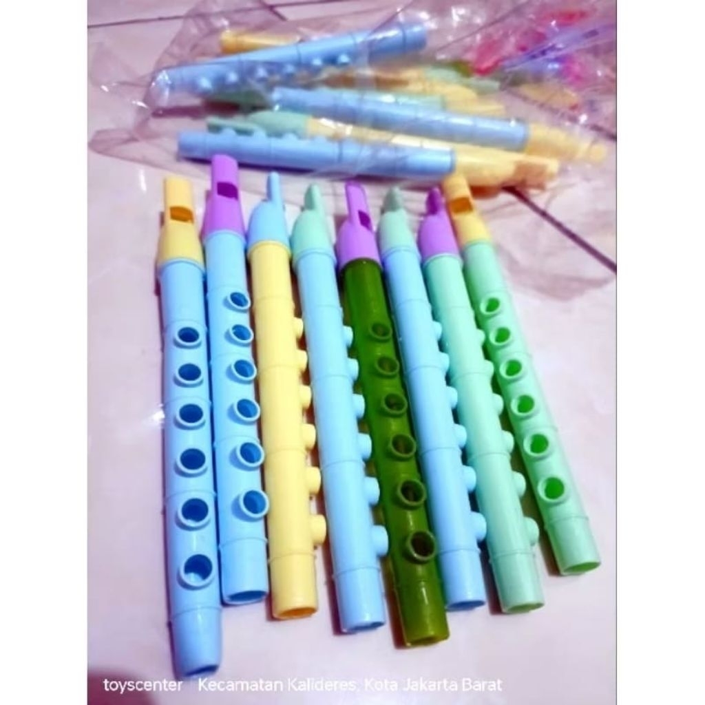 20pcs mainan seruling plastik 16cm