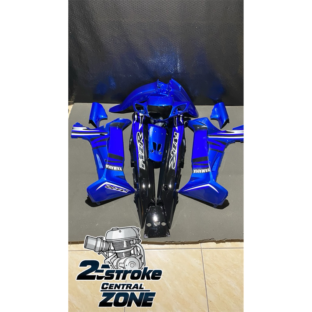 cover full body set halus yamaha fiz r biru hitam