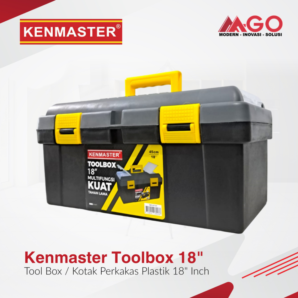 Toolbox / Kotak Perkakas Plastik Kenmaster 18" Inch