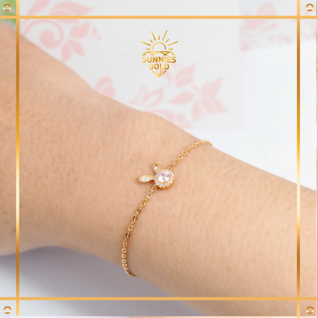 GELANG EMAS SERUT NAYOEN SERIES UBS KADAR 8K GELANG SERUT KELINCI PERMATA SUNNIES GOLD - BLGLUB 7