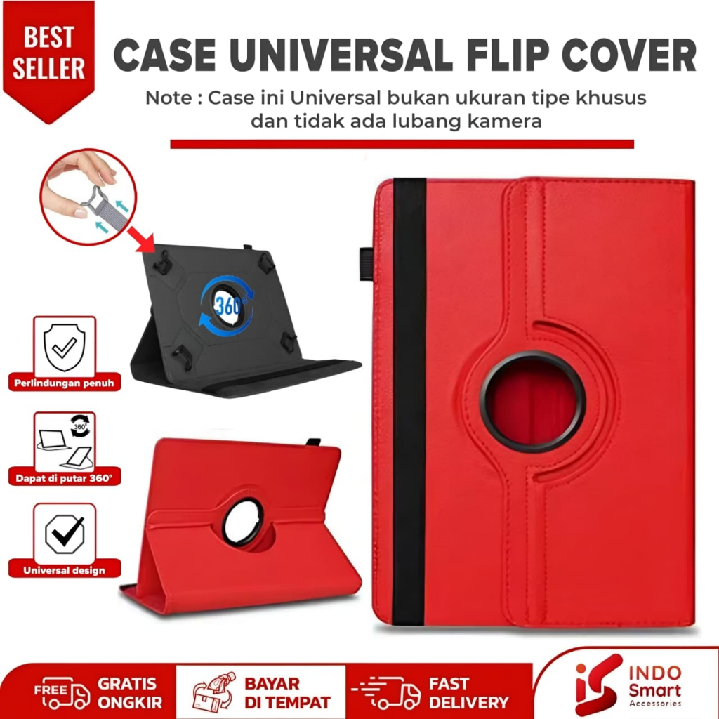 Advan i10 / Case Advan i10 / Advan Vandroid i10 Tab - 10 inch Rotary Universal Flip Cover Casing