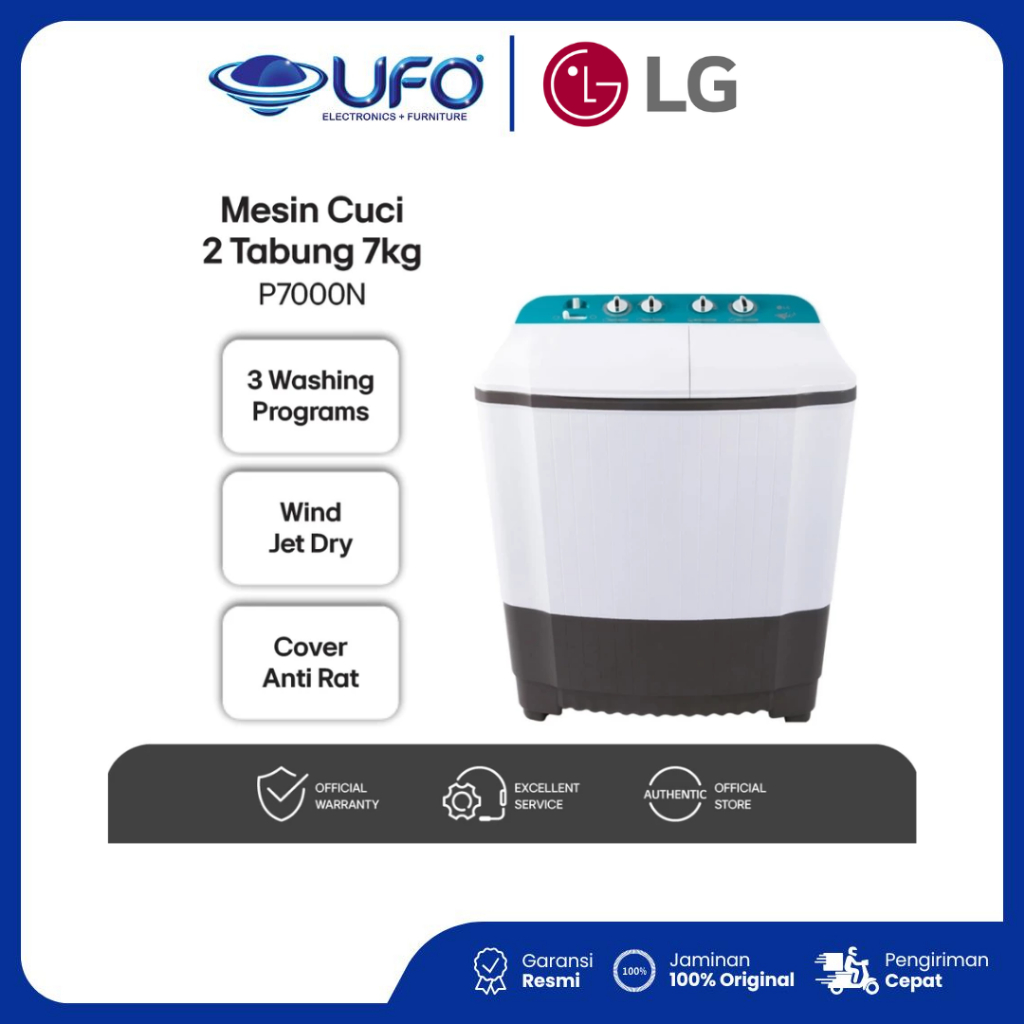 LG P7000N - MESIN CUCI LG 2 TABUNG
