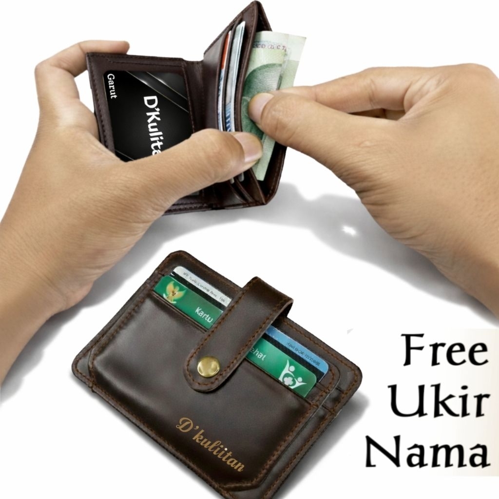 Dompet Kartu Pria Wanita 100% Original Kulit Asli Tipis/Dompet Kartu Minimalis
