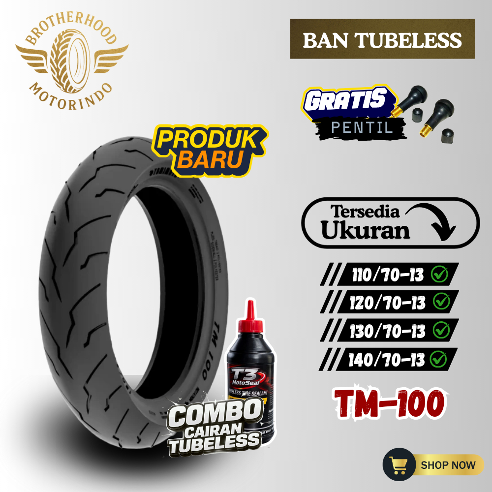 BAN TOMIMOTO TM100 TUBELESS (110/70-13 / 120/70-13 / 130/70-13 / 140/70-13) BAN TUBBLES / BAN TOMIMO