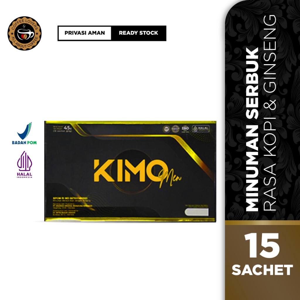 Kimo Ginseng 1 Box (15 Sachet) Original - Minuman Serbuk Obat Kuat Pria | Penambah Stamina Pria BPOM