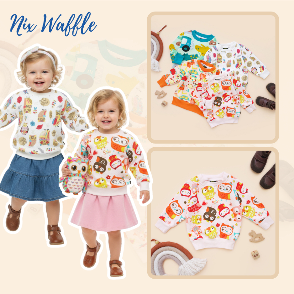 Sweater Anak Perempuan Nix Waffle Girl 1-4 Tahun