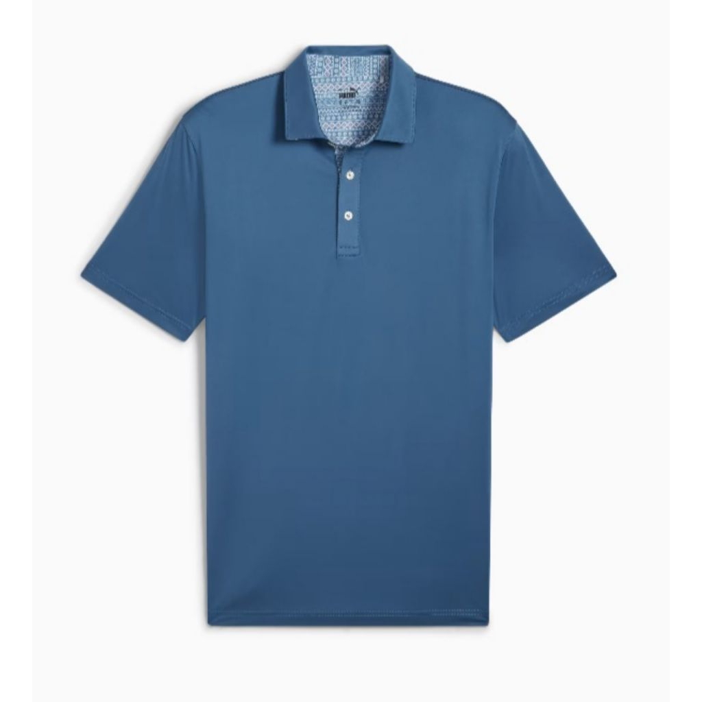 baju kaos polo puma original biru