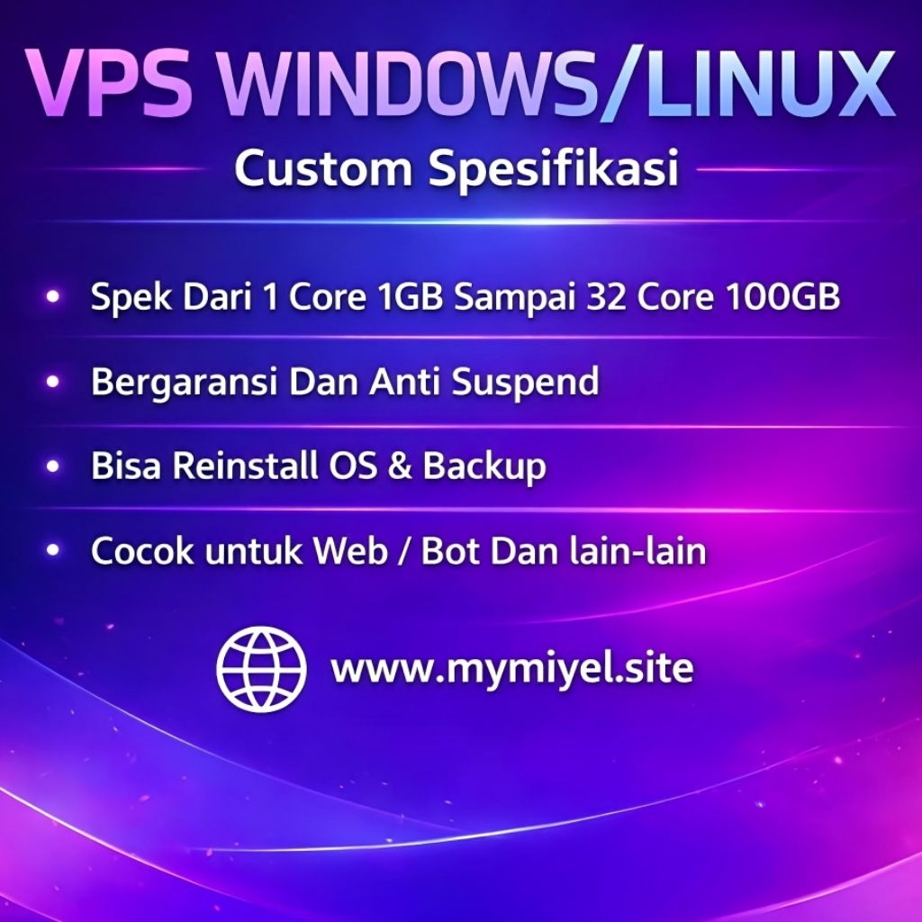 VPS Linux/Windows Kostum Spesifikasi