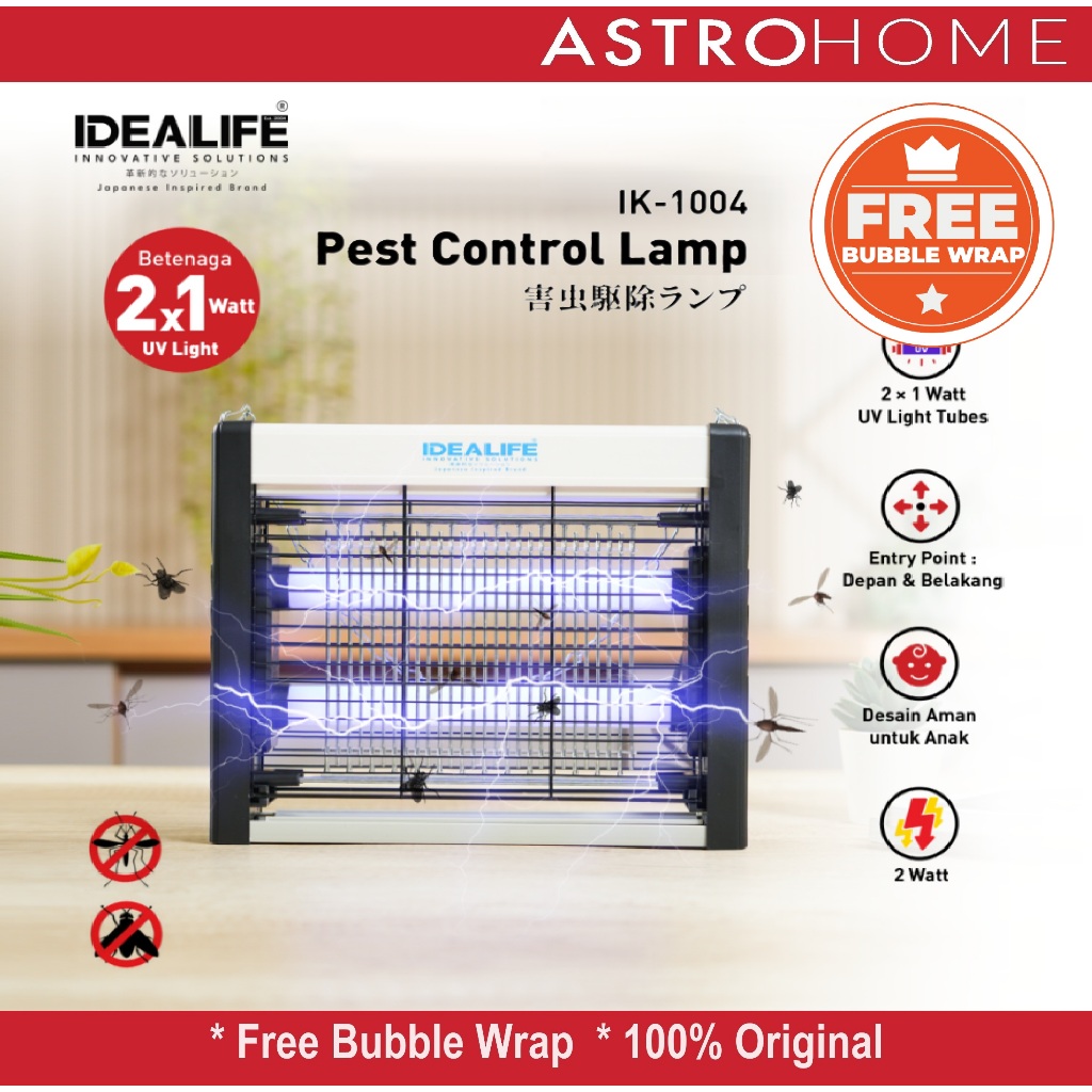 Lampu Pengendali Nyamuk Lalat Idealife IK-1004 2 x 1 Watt