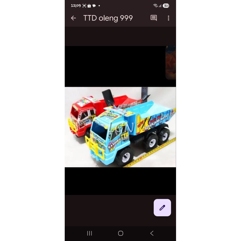 Truk Mainan Plastik - TTD Oleng 1, Edukatif dan Aman untuk Anak