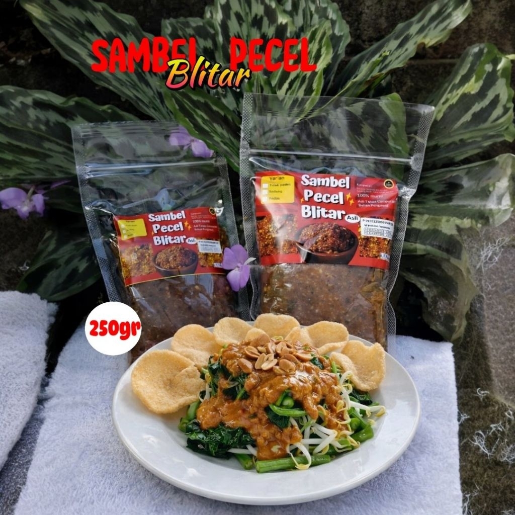 SAMBEL PECEL/Sambel pecel Asli khas Blitar Sambel pecel kemasan 250grPremiumTanpa Pengawet