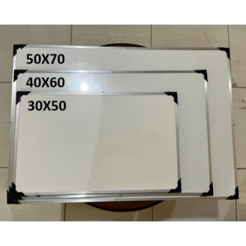 Papan Whiteboard 30x50 40x60 50x70 cm Free 1 pcs Spidol Whiteboard
