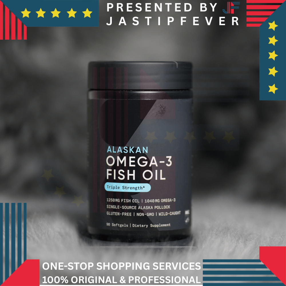 JF x SR Sports Research Triple Strength Omega - 3 Fatty Acids | Wild Alaska Pollock Fish Oil 1250mg 