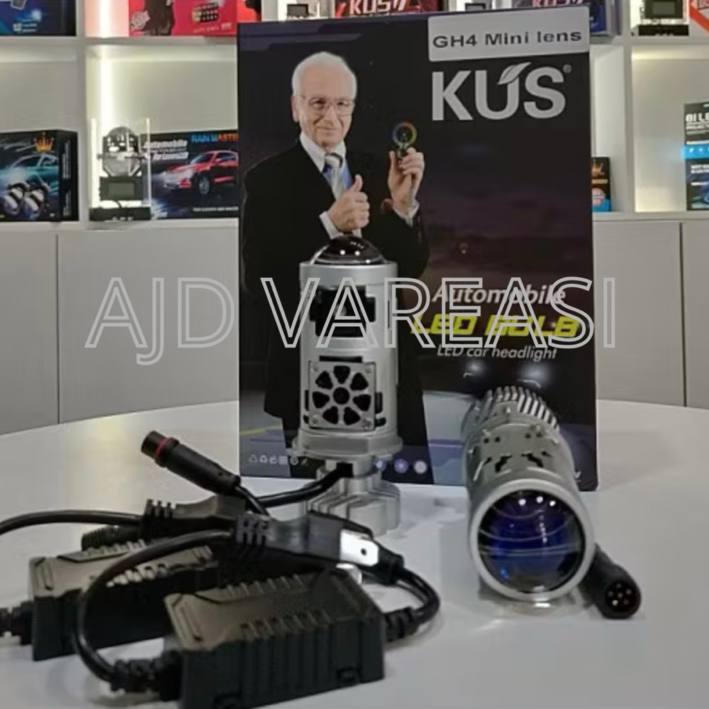 Lampu LED KUS GH4 Led Proji H4 mini projector laser H4 mobil motor super terang 45W
