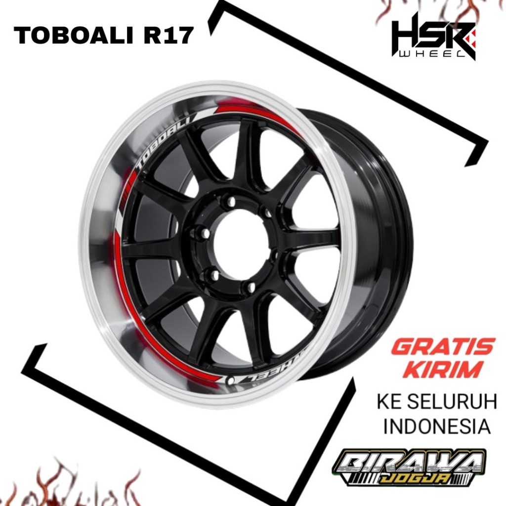 Velk HSR Toboali Ring 17 Lubang baut 6x139, cakep untuk hilux triton strada ranger r17