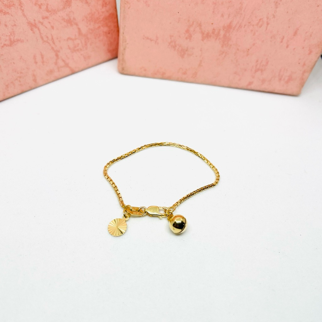 Gelang Anak bayi Emas asli kadar 300/6k muda italy lonceng kipas