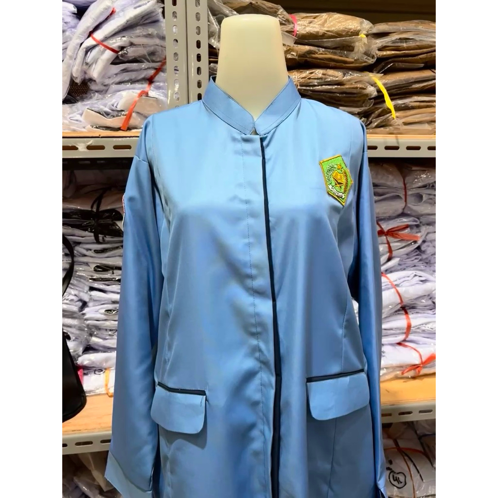 BAJU DINAS KEMENAG WANITA BIRU MUDA /  BAJU KEMENAG