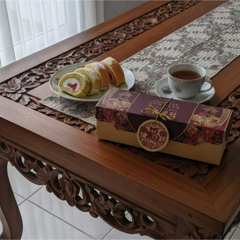 Box Imlek 25x8 Cake Roll Box ImlekBolu Gulung Box Imlek Lapis Legit