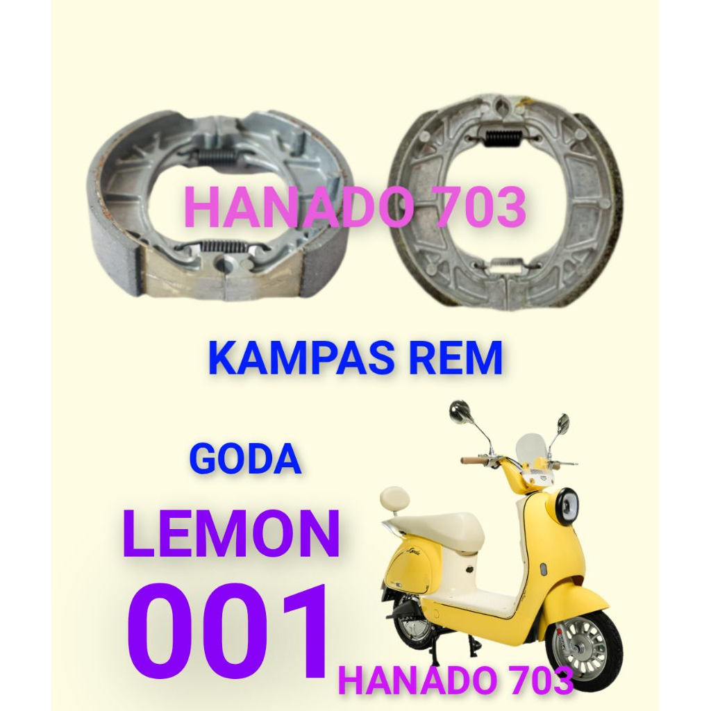 kampas rem sepeda goda lemon 001 kampas rem sepeda listrik goda lemon GD 001