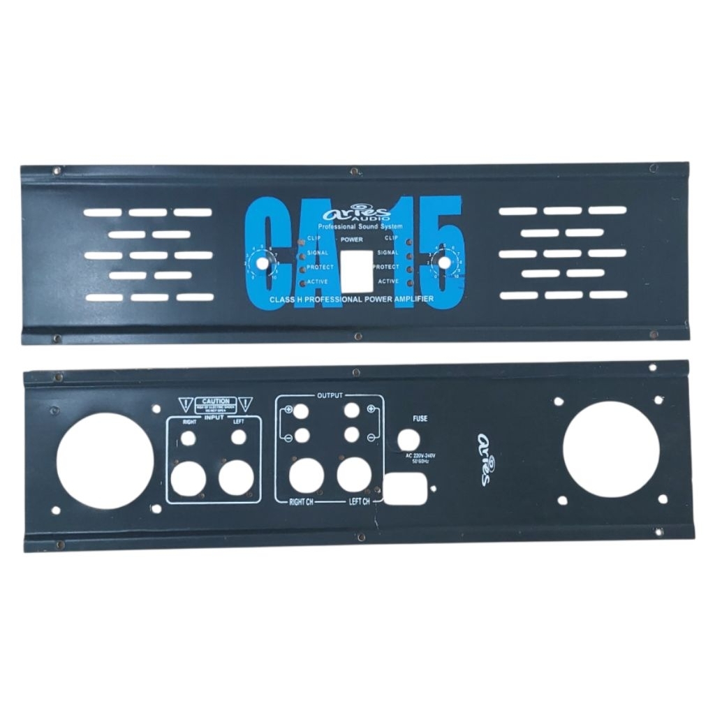 plat panel depan belakang box amplifier CA15