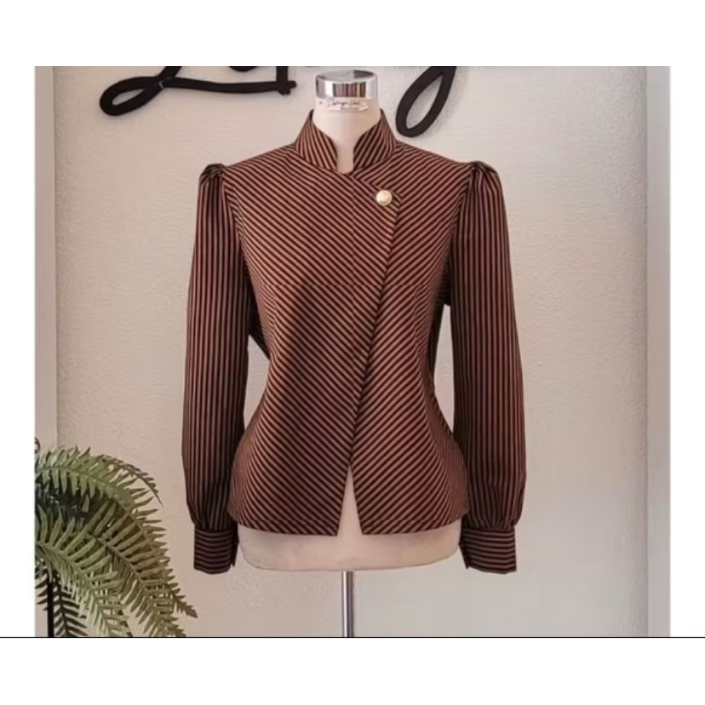 baju kerja tenun lurik premium