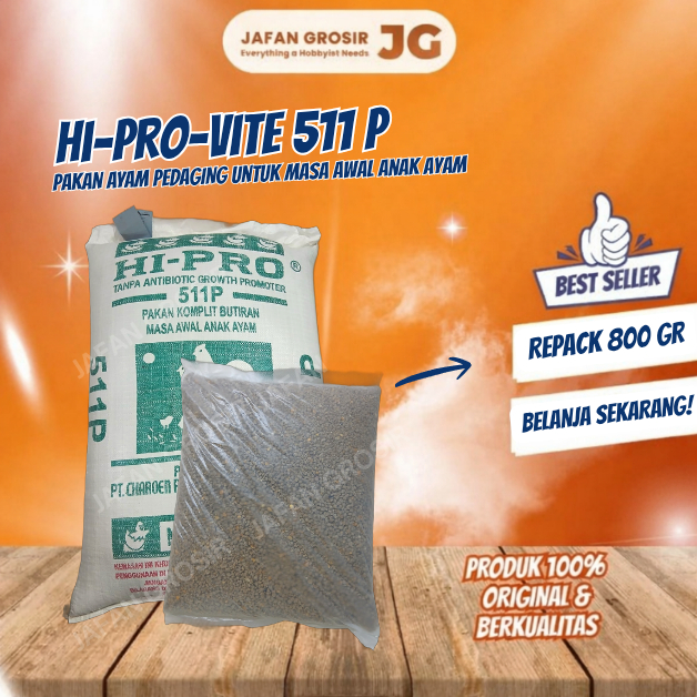 Pakan Ayam 511 P - 800 gram Pur ayam bebek ayam kampung Jangkrik