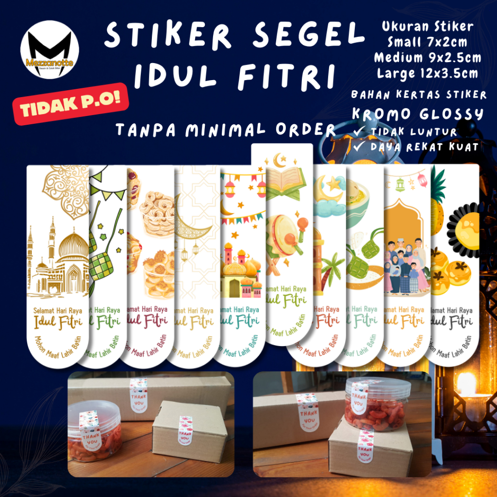 STIKER IDUL FITRI - STIKER SEGEL TOPLES - STIKER HAMPERS IDUL FITRI
