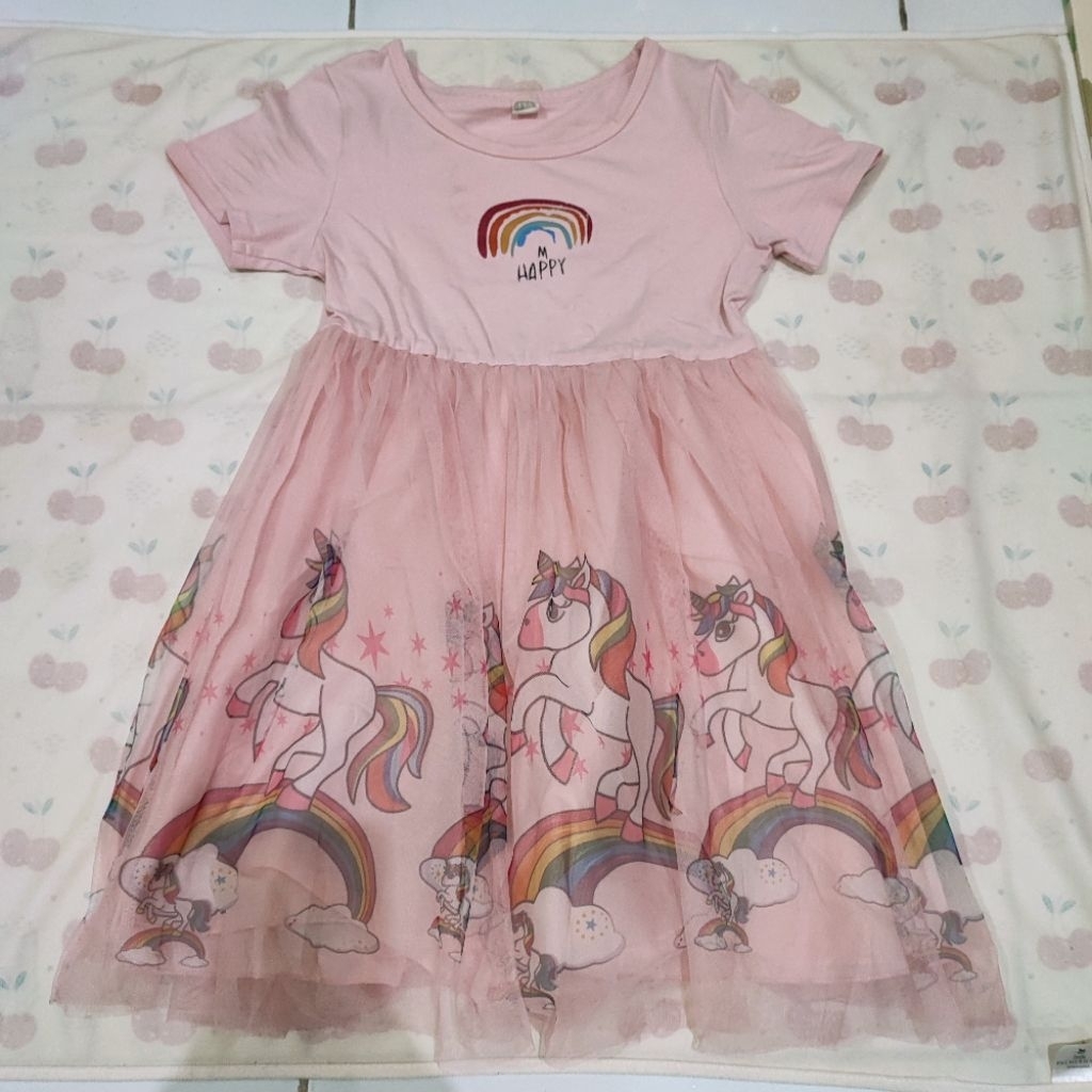 Dress anak Birthday Princess ukuran 5 - 6 tahun Sesuai gbr PL