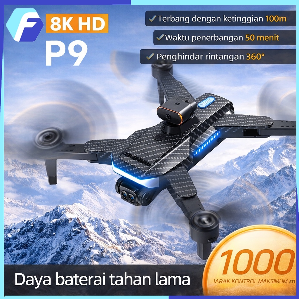 Smart Drone P9 Pro 8k HD Camera Shoot Original Indoor Outdoor Drone Mini RC 8K HD Camera