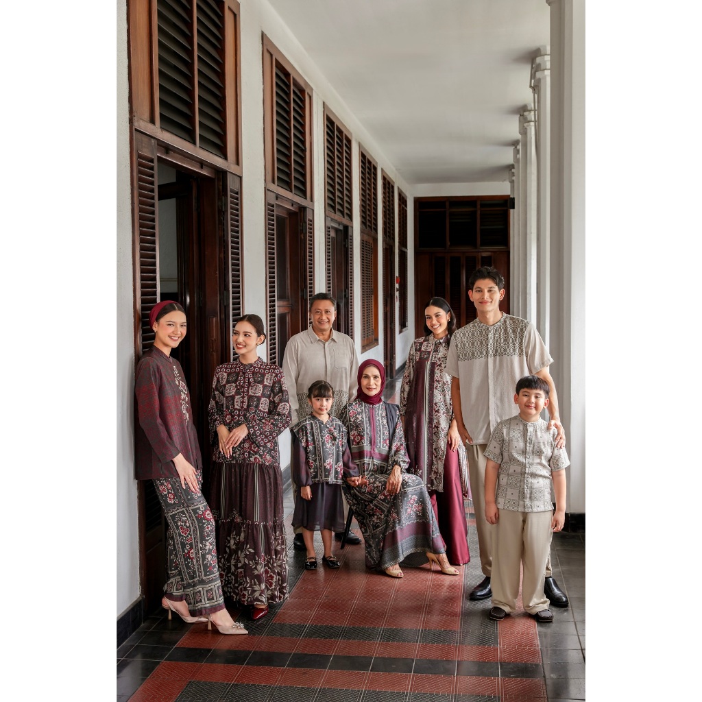 Geulis.id PRANAYA RUBY SERIES / SARIMBIT LEBARAN / BAJU LEBARAN / FAMILY SET