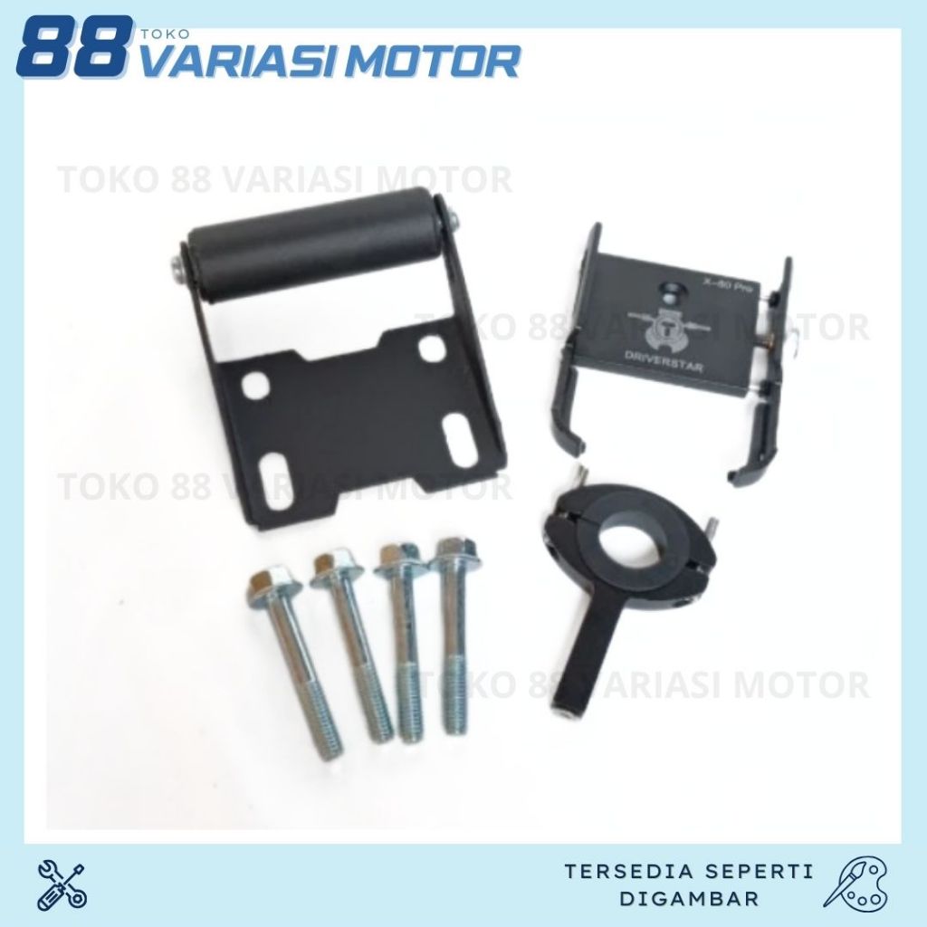PAKET HOLDER HP BREKET BRACKET GPS HOLDER HP MOTOR PCX 150 PCX 160 COVER STANG HOLDER LOGAM