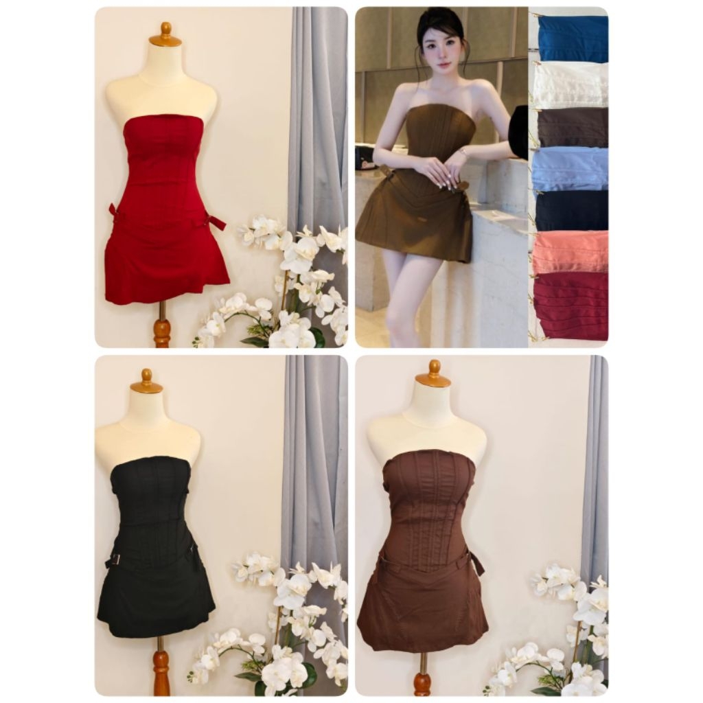 Sunny - 753 / Gaun sexy cantik pesta wanita / dress mini pesta / mini gaun kemben / dress slim fit /